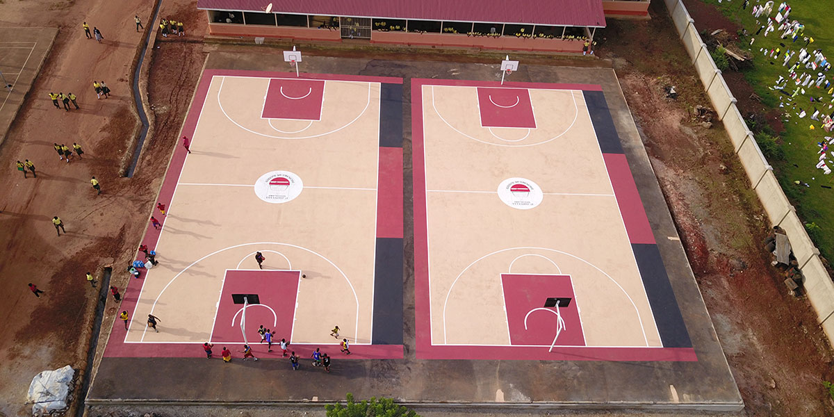 Aerial View of Courts